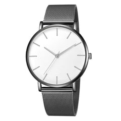 Luxury Watch Woman Mesh Ultra-thin Stainless Steel Quartz Wrist Watch Male Clock Free Shipping 2019 Belt ultra-thin Minimalist*X