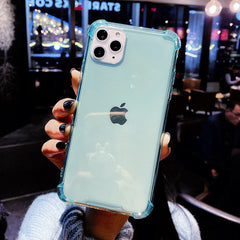 Shockproof Bumper Transparent Phone Case For iPhone 11 Pro Max XR X XS Max 8 7 6 6S Plus Clear protection Silicone Back Cover