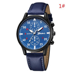 Men's Watch New Fashion Sports Time Leather Strap Military Watches Chronograph Quartz Clock Relogio Masculino