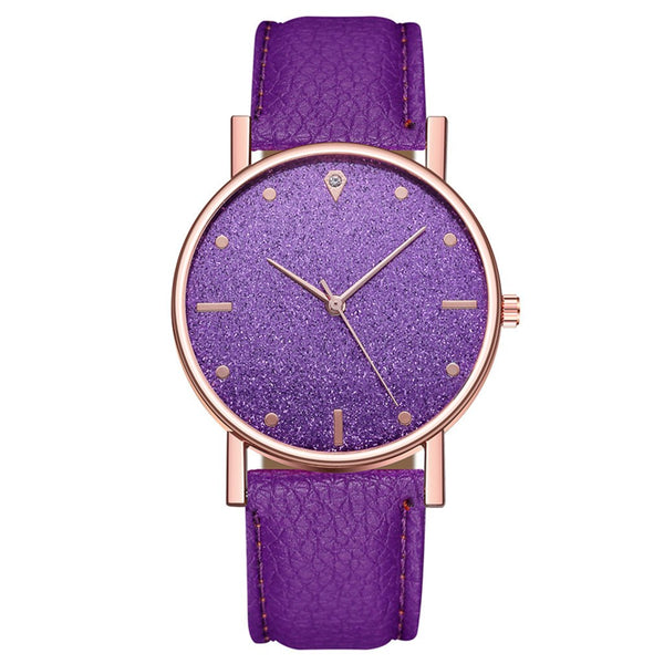 2020Women Watches Stainless Steel Dial Starry Sky Ladies Quartz Wristwatch Casual Leather Belt Watch Gift Clock Zegarki Damskie