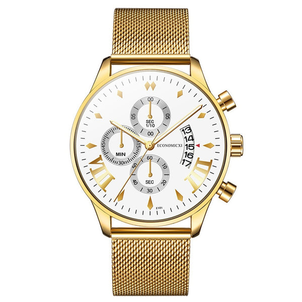 2020 Business Watches Luxury Men's Top Stainless Steel Male Quartz Watch Man Wristwatch Military Sport Clock Gift Reloj Hombre@5