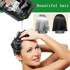 New Dyed Black Hair Shampoo One Wash Black Easy To Use Hair Dye White Hair Blackening Hair Dye Portable Two-in-one Package TSLM1