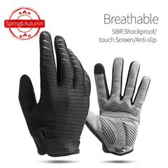 CoolChange Windproof Cycling Gloves Full Finger Sport Riding MTB Bike Gloves Touch Screen Winter Autumn Bicycle Gloves Man Woman