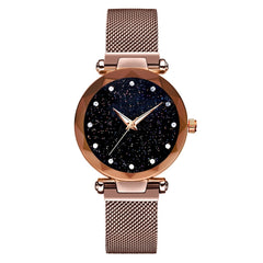 Fashion Top Brand Luxury Starry Sky Women Wrist Watches Magnetic Strap Quartz Clock Modern Wristwatch Women Orologio Donna 2019*