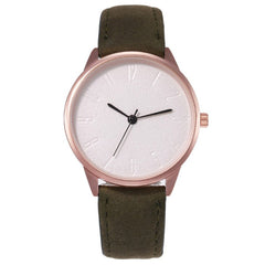 Fashion Style Women Business Leather Analog Quartz WristWatch Band Ladies Watch Women Dress Gift Solid Color Clock Reloj Mujer*X