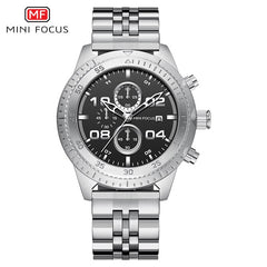MINI FOCUS Wrist Watch Men Sports Watches Mens 2019 Stainless Steel Quartz Watch Military Top Brand Luxury Chronograph Calendar