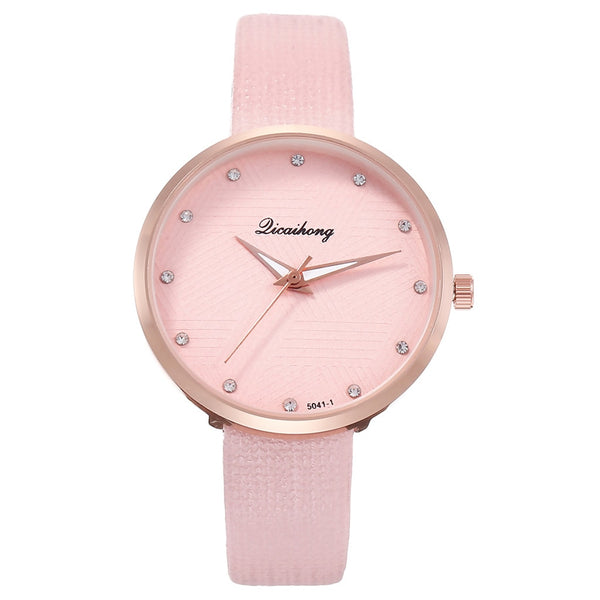 Women's Watch Fashion Diamond Dial Stainless Steel Simple Ladies Watches Quartz Wristwatches Clock Leather Relogio Feminino@50
