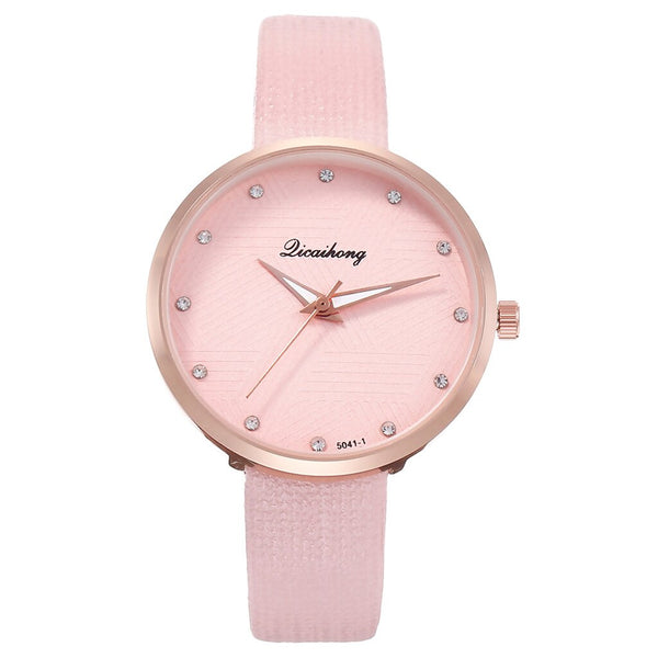 Women's Watch Fashion Diamond Dial Stainless Steel Simple Ladies Watches Quartz Wristwatches Clock Leather Relogio Feminino@50
