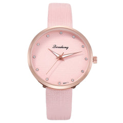 Women's Watch Fashion Diamond Dial Stainless Steel Simple Ladies Watches Quartz Wristwatches Clock Leather Relogio Feminino@50