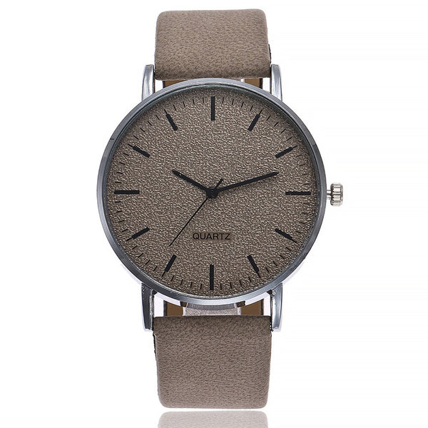 Fashion Mens Watch Quartz Alloy Ultra-thin Shell  Wristwatch Matte Leather Simple Male Clock Erkek Kol Saati Watches for Men