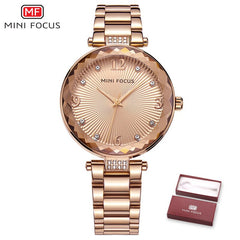 MINIFOCUS Luxury Brand Lady Watch For Woman Quartz Women's Watches Wristwatches Casual Dress Watches Women Fashion Watch 2019