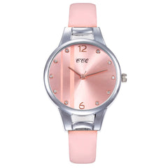 Hot Sale Women Watches Rhinestone Dot Dial Ladies Quartz Wristwatch Design Leather Strap Clock Dress Gift Zegarki Damskie@50