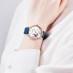 MINI FOCUS Women Watches Waterproof Blue Watch Leather Brand Luxury Fashion Casual Christmas Dress Quartz Womans Watch Ladies