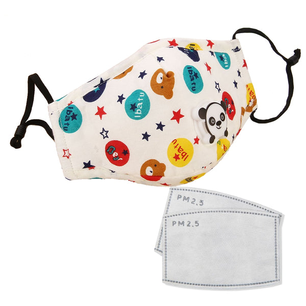 Cute PM2.5 Washable Mouth Mask With Valve Kids Children Anti Haze Dust Mask Nose Filter Face Muffle Bacteria Flu Respirator