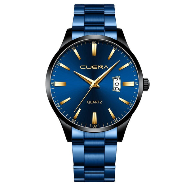 Business Men Watch Analog Quartz Sport Watch Mens Watches Alloy Case Synthetic Stainless Steel Top Brand Luxury Masculino Reloj