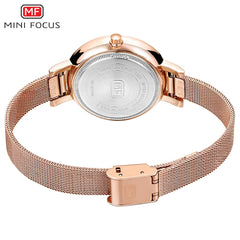 MINI FOCUS Rose Gold Watch Women Stainless Steel Womens Watches Top Brand Luxury Womans Watch Ladies Wrist Watches For Women