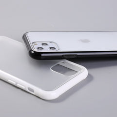 Matte Transparent Phone Case For iPhone 11Pro Max XR X XS Max 8 7 6 6SPlus Silicone Frame Anti shock Acrylic Clear Hard PC Cover