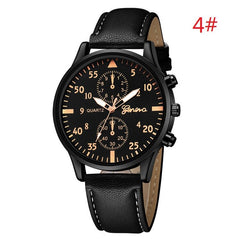 Men's Watch New Fashion Sports Time Leather Strap Military Watches Chronograph Quartz Clock Relogio Masculino