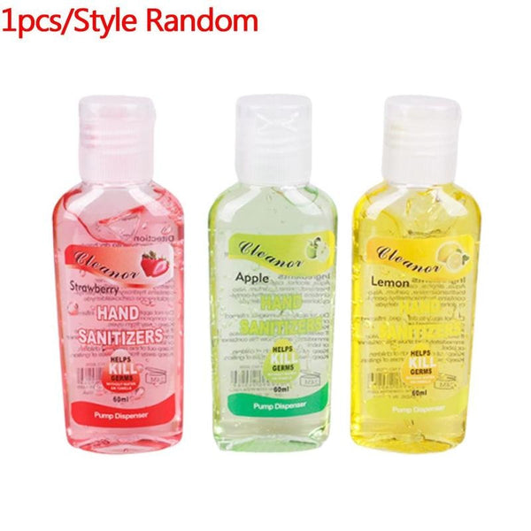 60ml Hand Sanitiser Fruit Flavour Antibacterial Hand Gel Strawberry /Apple/Lemon Portable Hand Sanitizer Waterless Cleaner