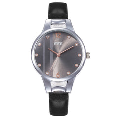 Hot Sale Women Watches Rhinestone Dot Dial Ladies Quartz Wristwatch Design Leather Strap Clock Dress Gift Zegarki Damskie@50