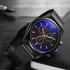 New Hours Geneva Men Watch UltraThin Stainless Steel Clock Male Blue Glass Sport Watch Men Wrist Watch relogio masculino relojes