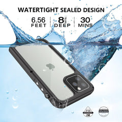 IP68 Waterproof Phone Cases for iPhone 11 Pro X XR XS Max Case Swimming Diving Waterproof Metal Full Protective Shockproof Cover
