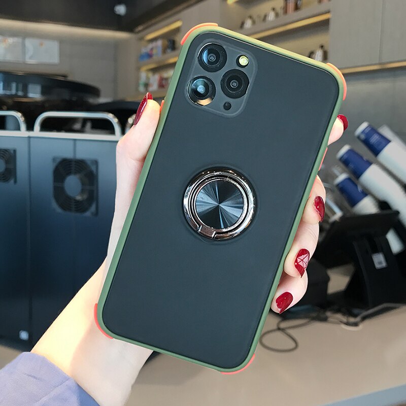 Magnetic Car bracket Holder Phone Case For iPhone 11 11 Pro Max XR X XS Max 8 7 6 6S Plus Full Protective Shockproof Matte Cover