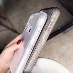 Heavy Duty Armor Clear Phone Case For iPhone XR XS Max X 6 6s 7 8 Plus PC+TPU 3 in 1 360 Shockproof Transparent Protective Cover