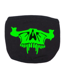 1PCS Cotton Dustproof Mouth Face Mask Glow In Dark Skull Scarey Masks Black Women Men Muffle Face Mouth Masks