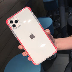 Transparent Colorful Frame Phone Case For iPhone 11 11 Pro Max X XR XS Max 8 7 6 6S Plus Soft Silicone Shockproof Bumper Cover