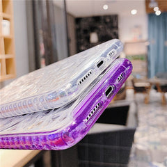 Diamond Pattern Transparent Phone Cases For iPhone 11 11 Pro Max XR XS Max X 7 8 Plus Bumper Shockproof Soft Silicone Back Cover