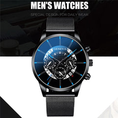 Fashion Men's Watch Sport Watches Luxury Relogio Masculino Calendar Men Watch Steel Mesh Band Watch Men Clock Reloj Hombre