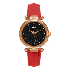 Luxury Women Watches Starry Sky Female Clock Quartz Wristwatch Fashion Ladies Wrist Watch Simple Leather Gift Relogio Feminino*5