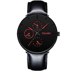 Fashion Mens Business Black Watches Luxury Stainless Steel Ultra Thin Mesh Belt Quartz Men Wrist Watch Casual Classic Male Watch