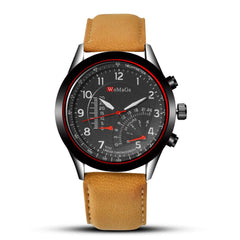 Womage Fashion Quartz Men Watch PU Leather Casual Sport Military Masculion Wristwatch Male Clock Zegarek Meski Relogio Masculino