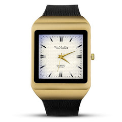 Hot Sale WoMaGe Brand Gold Case Men's Watch Casual Fashion Unisex Watches Clock Kol Saati Silicone Wristwatch Masculino Relojes