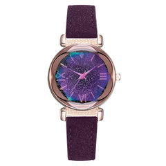 Best Selling Women Watches Fashion Leather Strap  Dial Ladies Quartz Wristwatch  Romantic Starry Sky Clock Gift Zegarki Damskie@