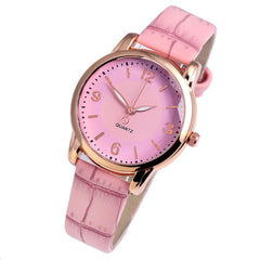 Best Selling Women Watches Roman Numerals Dial Ladies Quartz Wristwatch Solid Color Leather Strap Fashion Clock Gift Kol Saati50