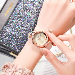Hot Women Watches Fashion Dial Ladies Watch Quartz Wristwatch Pink Leather Gift Female Clock Zegarki Damskie NEW Free Shipping@5