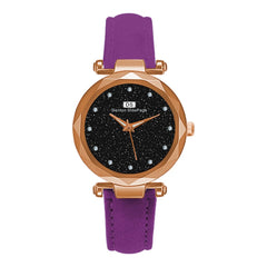 Luxury Women Watches Starry Sky Female Clock Quartz Wristwatch Fashion Ladies Wrist Watch Simple Leather Gift Relogio Feminino*5