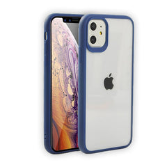 Transparent 2 in 1 Bumper Shockproof Phone Case For iPhone 11 Pro XR XS Max X 7 8 Plus Clear Acrylic Back Cover For iPhone 7 8