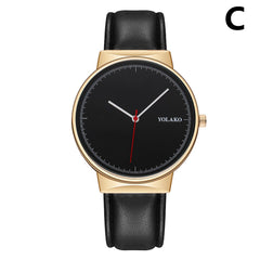 Casual Quartz Clock Round Dial Three-pin Trend Leather Strap Scale Watch Fashion Men's Watches Reloj Hombre