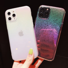 Laser Gradient Rainbow Phone Cases For iphone 11 11Pro Max 7 8 6 6s Plus XR X XS Max Transparent Full Protective Hard Back Cover