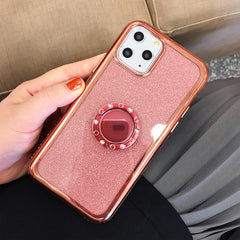 Glitter Diamond Phone Case For iPhone 11Pro Max X XS Max Xr 8 7 6S 6Plus Soft Silicone Magnetic Finger Ring Kickstand Back Cover