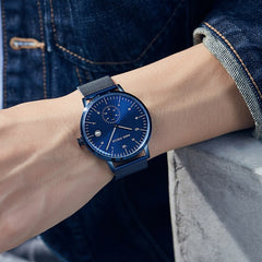 MINI FOCUS Man Watches 2020 Brand Luxury Simple Stainless Steel Watch Mens Fashion Quartz Watch Men Waterproof Black Watch Wrist