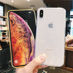 TIKITAKA For iPhone 7 Phone Case Clear Solid Candy Color For iPhone 11Pro XS Max 6 6s 7 8 Plus X XR Soft TPU Silicone Back Cover