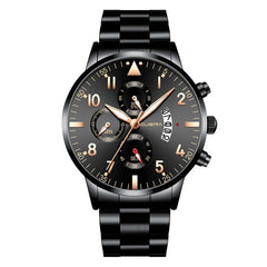 NEW Men's Watch Simple Busine Design Alloy Band Analog Quartz Wristwatch Rose Gold Men Watches Male Clock Hot Relogio Masculino