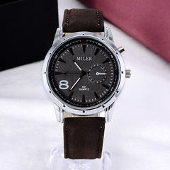 Reloj Hombre 2019 MILER  Leather Casual Sports Men's Watch Military Watches Quartz Relogio Masculino Out Door Style Wristwatch