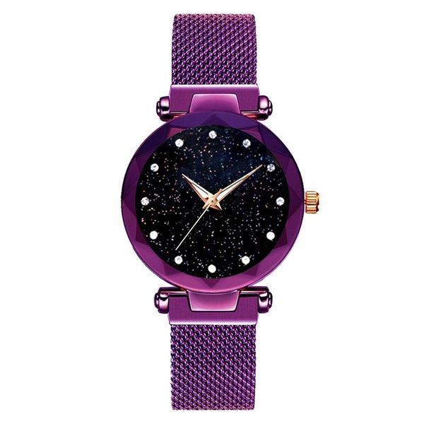 Fashion Top Brand Luxury Starry Sky Women Wrist Watches Magnetic Strap Quartz Clock Modern Wristwatch Women Orologio Donna 2019*