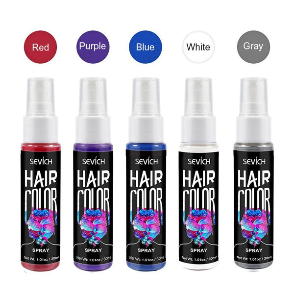Sevich 5 Color Hair Color Spray Instant Hair Color Styling Product One-time Hair Dry Color Fashion Beauty Makeup 30ml TSLM2